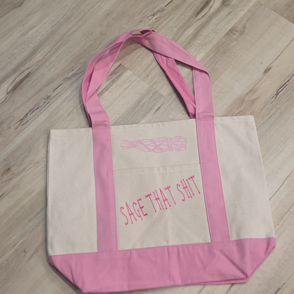 Buy One Get One Half Off. Pink and Cream Tote Bag